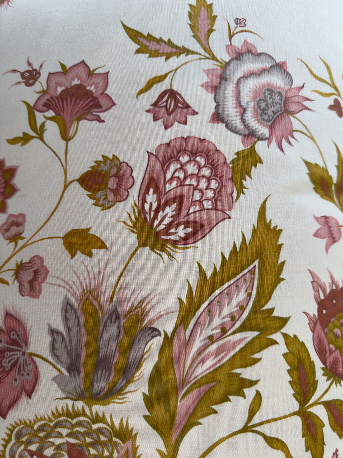 Vintage French floral with mustard velvet back image 9