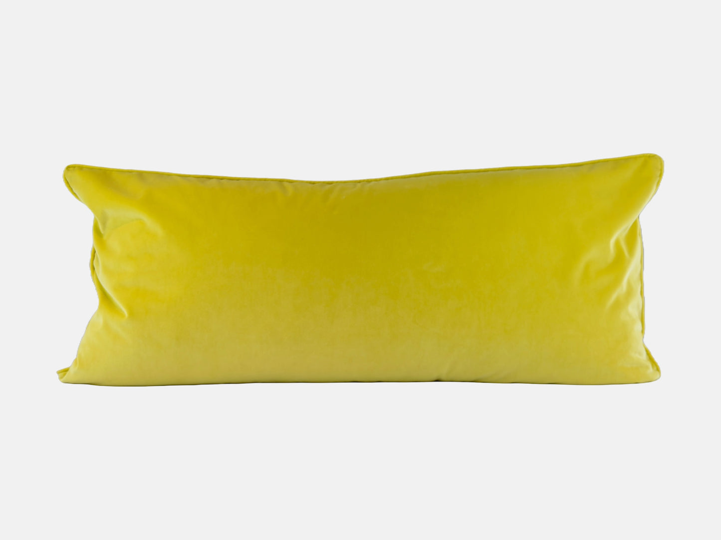 Vintage green floral linen with acid yellow velvet back image 4