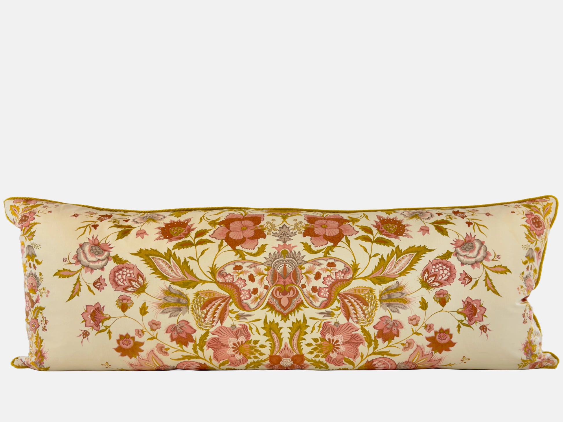 Vintage French floral with mustard velvet back image 6