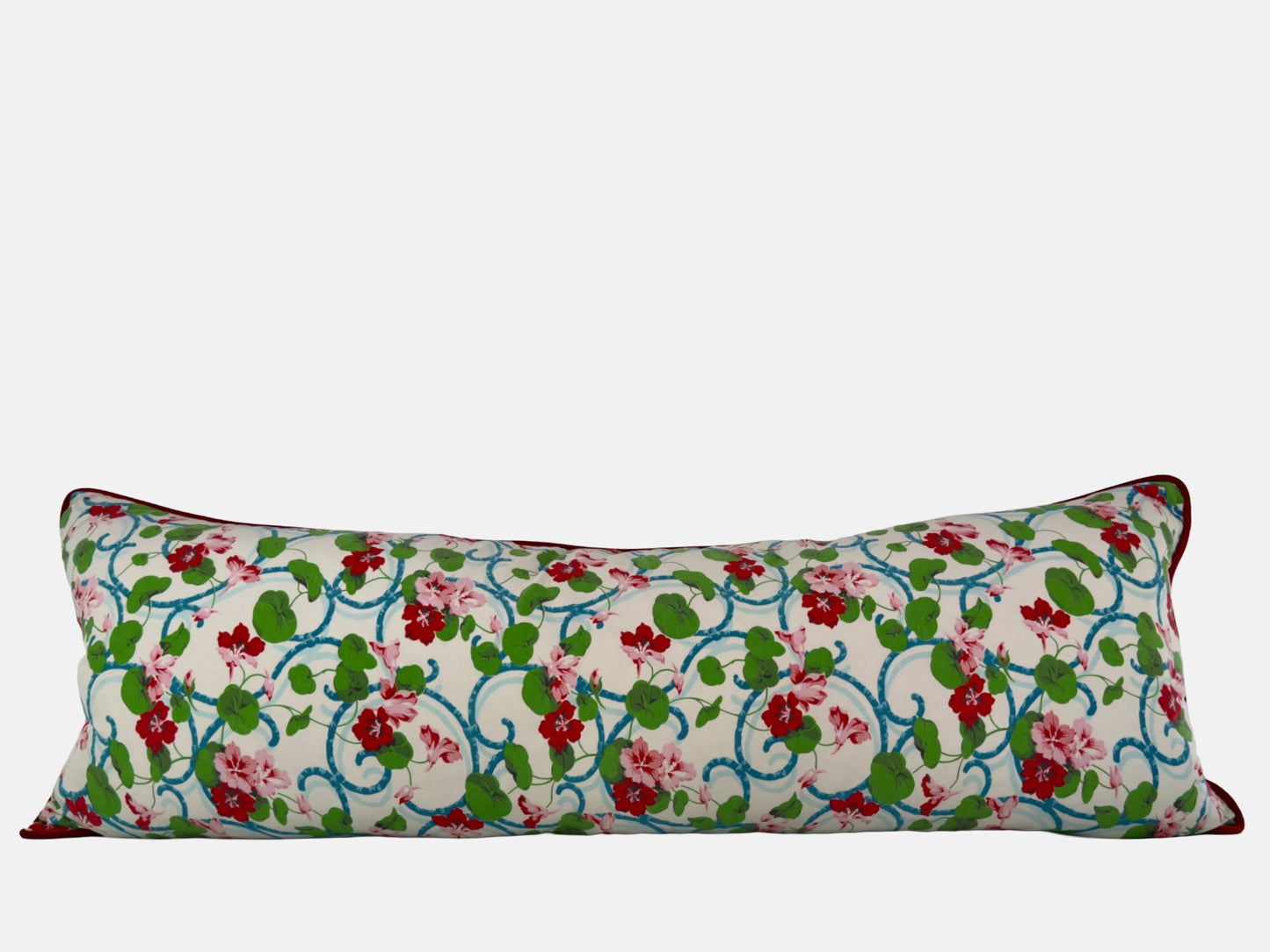 Pink and red nasturtiums with a poppy red velvet image 0