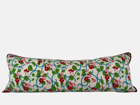 Pink and red nasturtiums with a poppy red velvet image 0