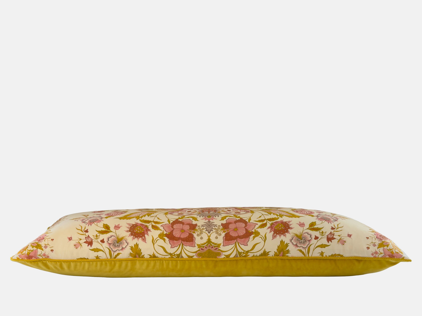 Vintage French floral with mustard velvet back image 3