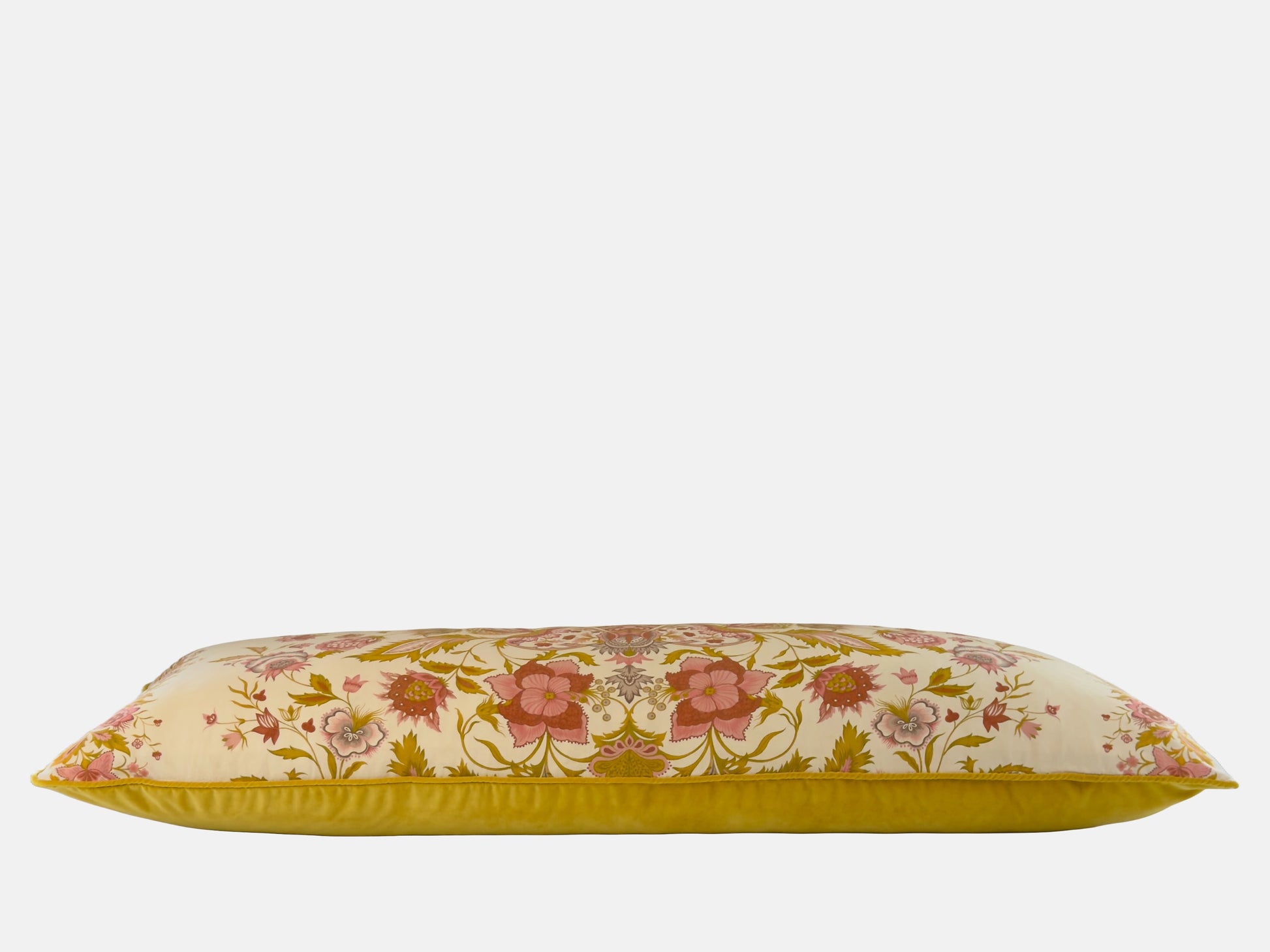 Vintage French floral with mustard velvet back image 3