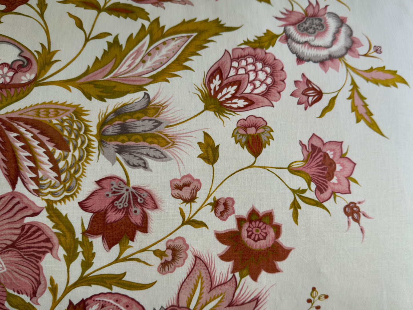 Vintage French floral with mustard velvet back image 10