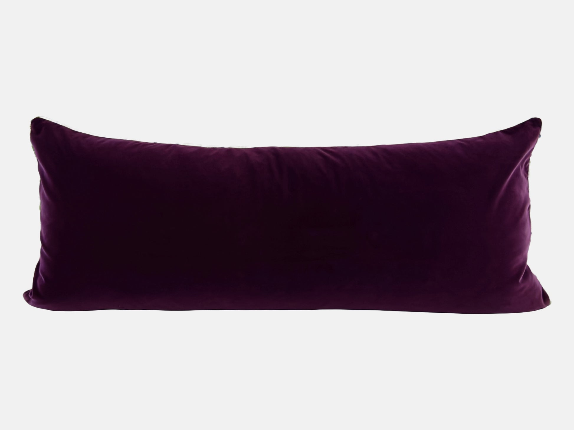 Green floral velvet with purple velvet back image 2